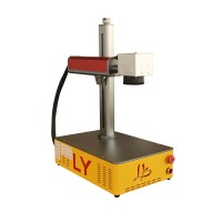 LY Branded Desktop 200W JPT Fiber Laser Engraving Marking Machine Built in 4th Axis Drive For Ceramic Plastic PVC Mark Stainless Stuff Color DIY Metal Sheet Cutting With Quartz Lens 220V 110V